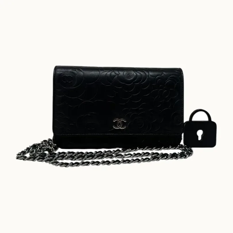 Bolsa Chanel Wallet on Chain WOC Camelias