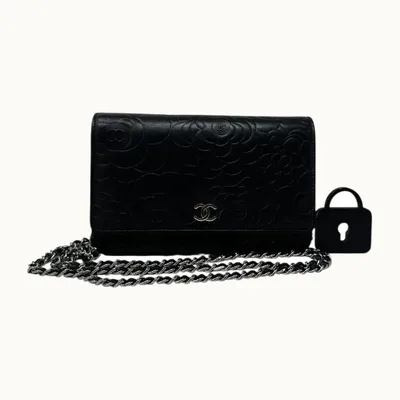 Bolsa Chanel Wallet on Chain WOC Camelias