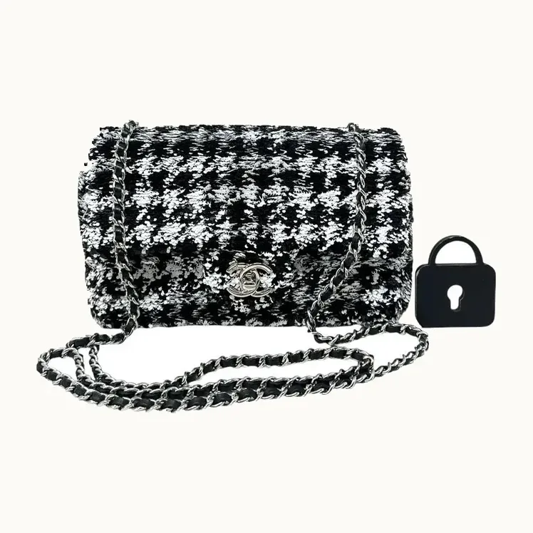 Bolsa Chanel Clásica Mini Lentejuelas