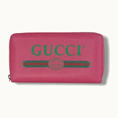 Cartera Gucci Leather Zip Rosa