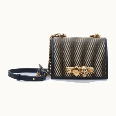 Bolsa Crossbody Alexander McQueen Jewelled Small Negra