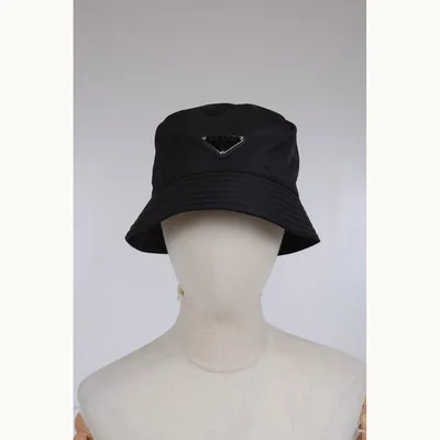 Sombrero de Pescador Prada Re-Nylon Negro, Talla S