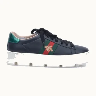 Tenis Gucci Ace Platform Negros, Talla 38