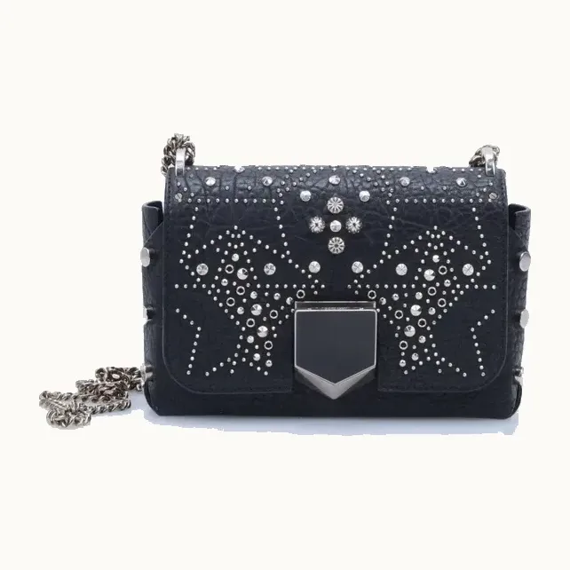 Bolsa Crossbody Jimmy Choo Lockett Petite Star Stud Negra