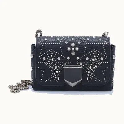 Bolsa Crossbody Jimmy Choo Lockett Petite Star Stud Negra