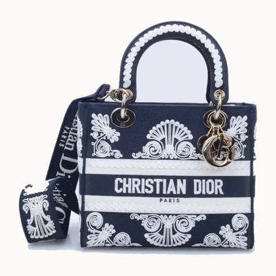 Bolsa de Mano Dior Lady DLite Medium Cornely Azul