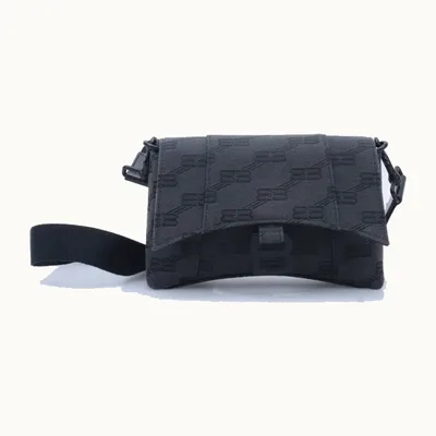 Bolsa Crossbody Balenciaga Downtown Xxs BB Monogram Gris
