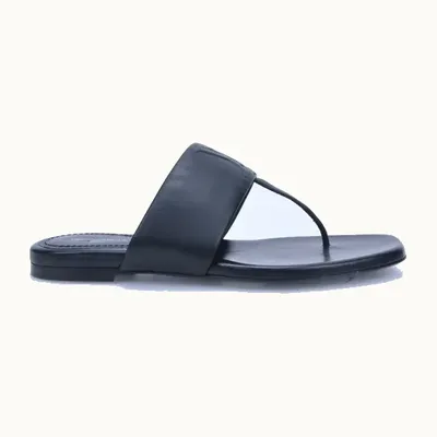 Sandalias Louis Vuitton Drapy Thong Negras, Talla 37.5