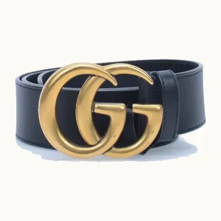 Cinturón Gucci Marmont GG Negro, Talla 80