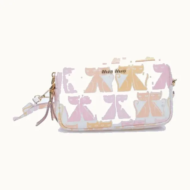 Bolsa Crossbody Miu Miu Madras Cat Rosa