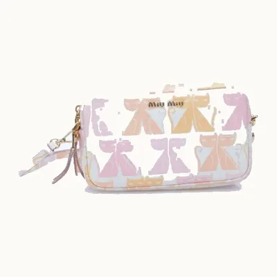 Bolsa Crossbody Miu Miu Madras Cat Rosa