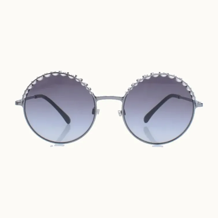 Lentes Chanel Round Pearl Negro