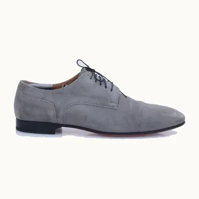 Mocasines Christian Louboutin Suede Gris, Talla 44