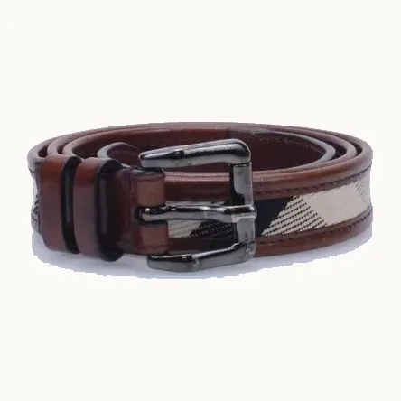 Cinturones Burberry Simple Buckle Check, Talla 90