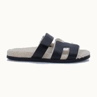 Sandalias Hermès Chypre Negras, Talla 41
