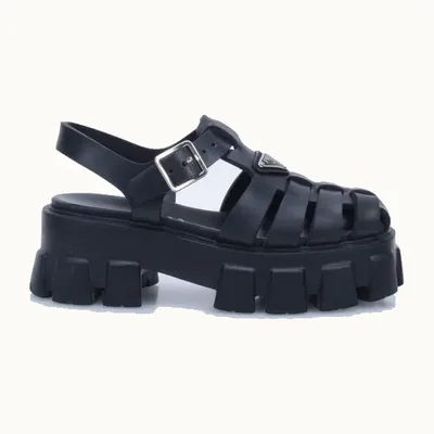 Zapatos Prada Monolith 55 Negros, Talla 34.5