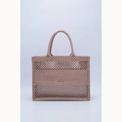 Bolsa Tote Dior Book Medium Mesh Rosa
