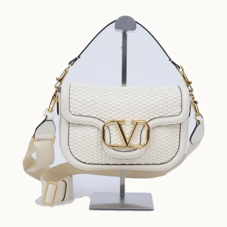 Bolsa Valentino Alltime VLogo Woven Blanca