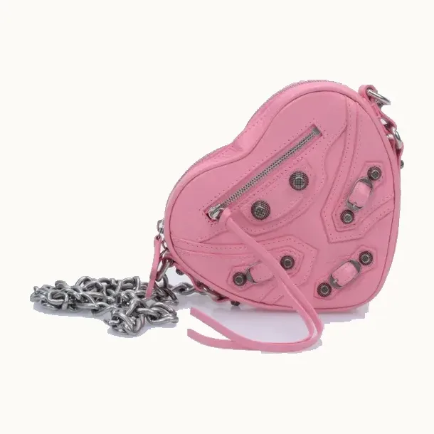Bolsa Balenciaga Le Cagole Heart Mini Rosa
