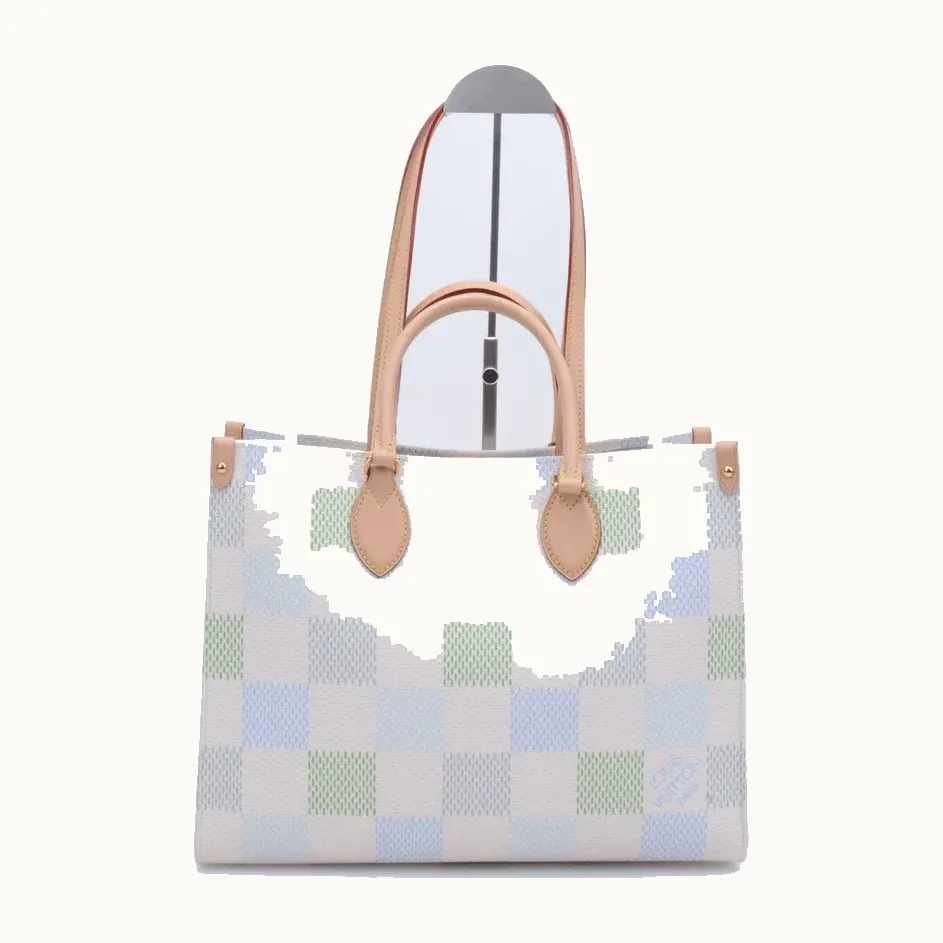 Bolsa Tote Louis Vuitton OnTheGo Pistachio Damier Giant Beige