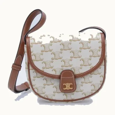 Bolsa Céline Besace Mini Triomphe Blanca