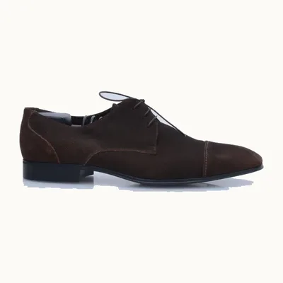 Zapatos Derby Salvatore Ferragamo Suede Cafés, Talla 12