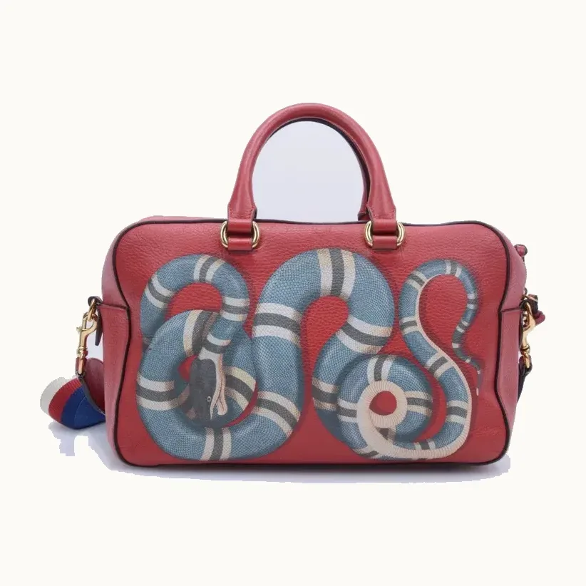 Bolsa Duffle Gucci Kingsnake Roja