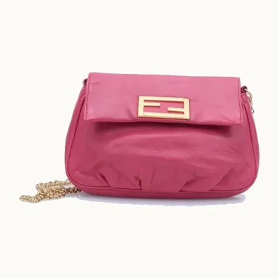 Bolsa Crossbody Fendi Fendista Rosa