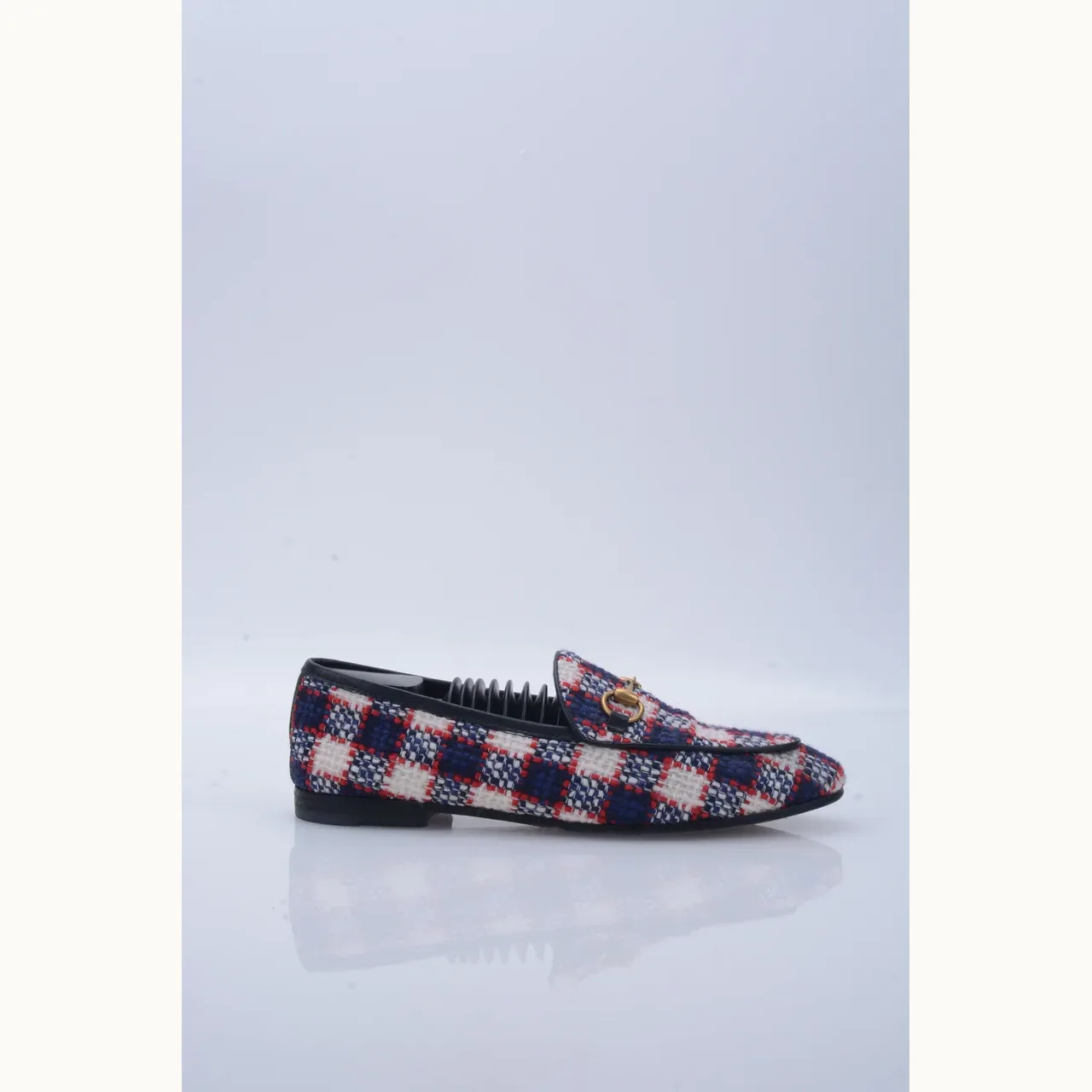 Zapatos Gucci Jordaan Tweed Estampado, Talla 36