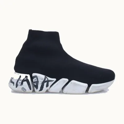 Zapatos Balenciaga Speed Graffiti 2.0 Negros, Talla 36, Muy bueno, KV-2523