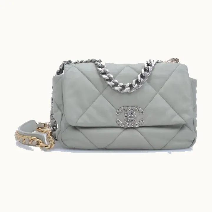 Bolsa Crossbody Chanel 19 Medium Gris