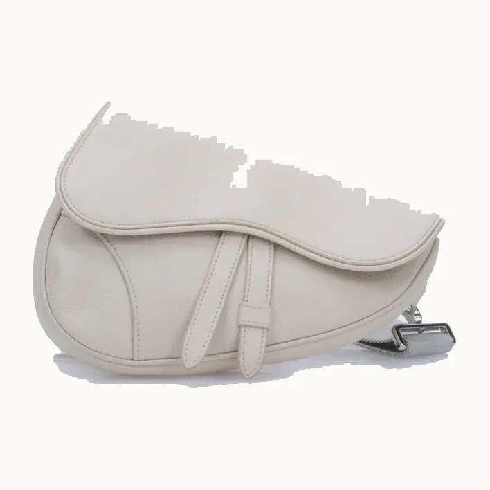 Bolsa Saddle Dior Mini Blanca
