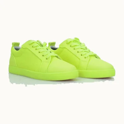 Flats Christian Louboutin Louis Orlato Fluo Amarillos, Talla 41