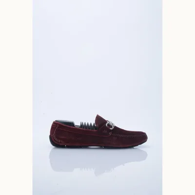 Zapatos Salvatore Ferragamo Parigi Gancini Print Vinos, Talla 9