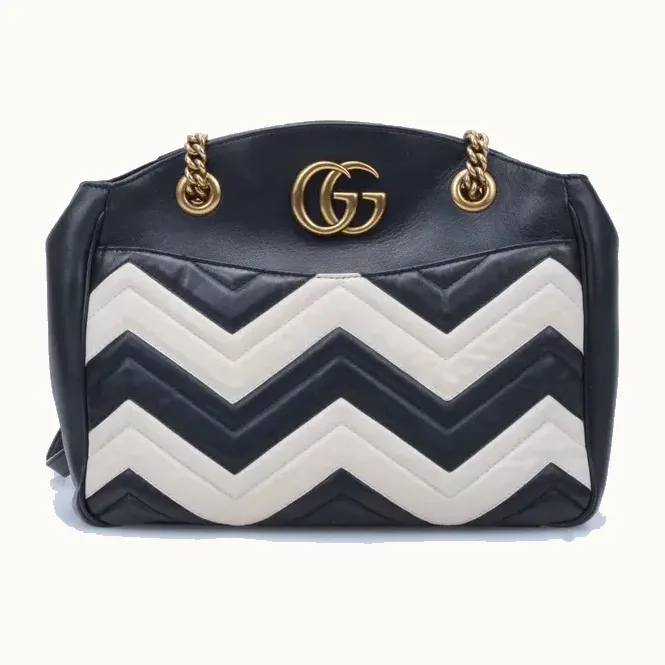 Bolsa de Hombro Gucci Marmont GG Medium Shoulder Negra