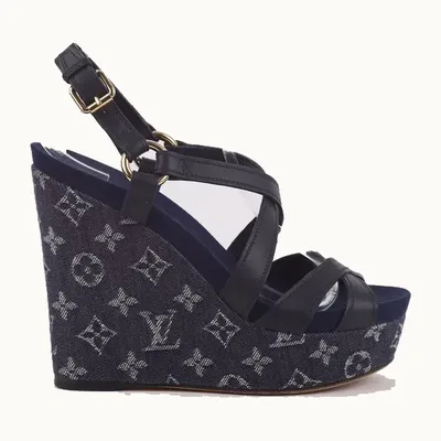 Zapatos Louis Vuitton Denim Ocean Criss Cross, Talla 38.5