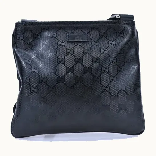 Bolsa Crossbody Gucci GG Imprime Negra