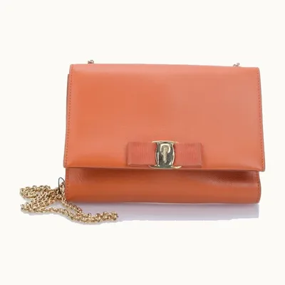 Bolsa Crossbody Salvatore Ferragamo Vara Naranja