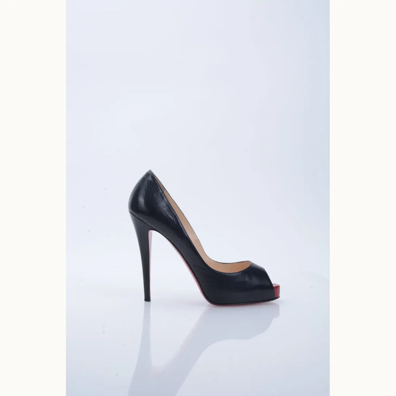 Zapatillas Christian Louboutin Very Prive 120 Negras, Talla 40