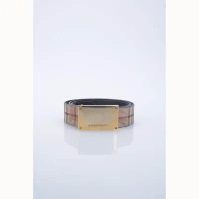 Cinturón Burberry Haymarket Check Beige