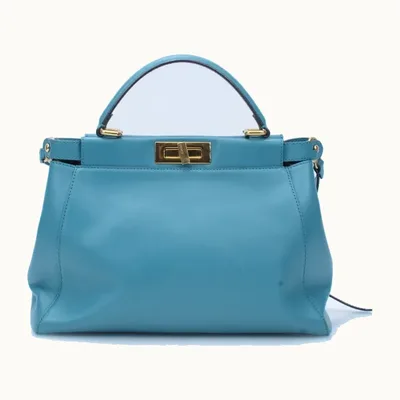 Bolsa Crossbody Fendi Peekaboo Mini Turquesa