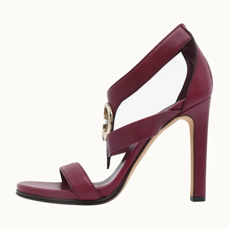Sandalias Gucci Interlocking, Talla 36.5, Bueno, KV-2951