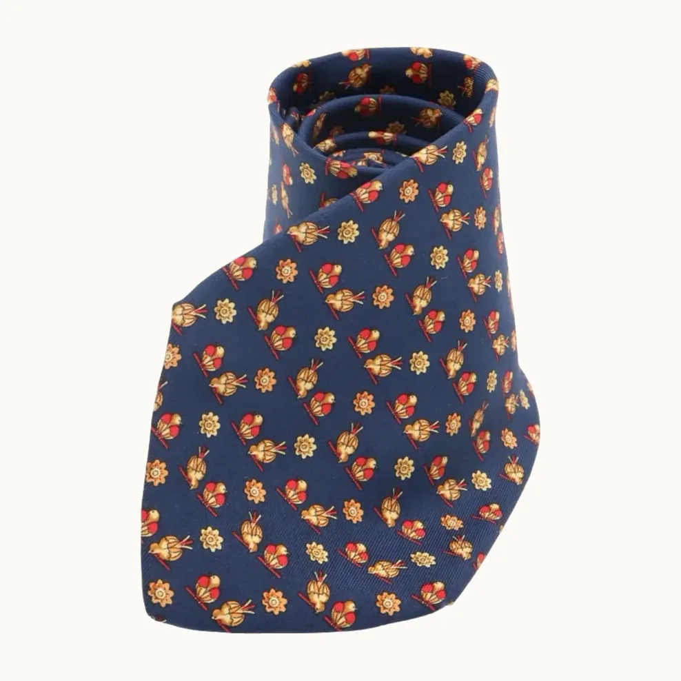 Corbata Salvatore Ferragamo Aves, Muy bueno, KV-2997