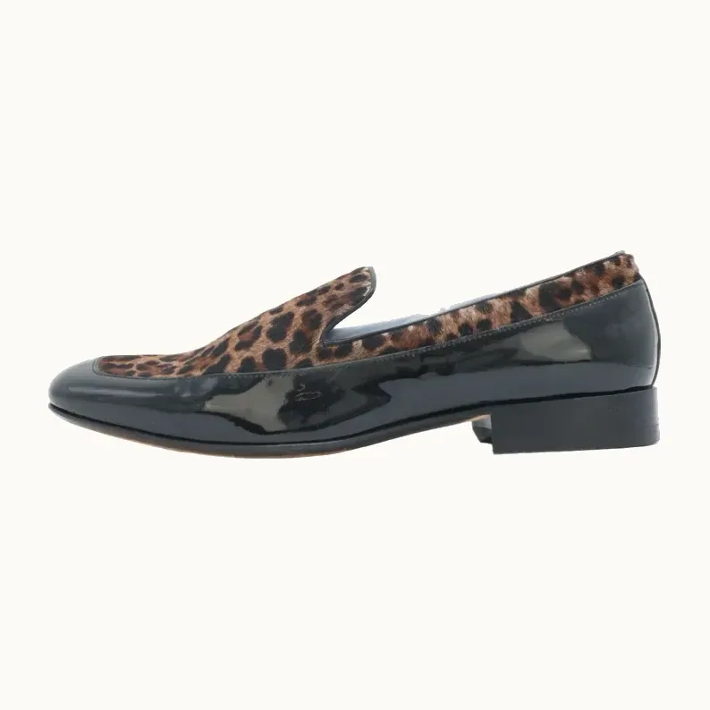 Mocasines Jimmy Choo Animal Print, Talla 44, Muy bueno