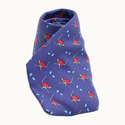 Corbata Hermès Avestruces, Muy bueno, KV-3157