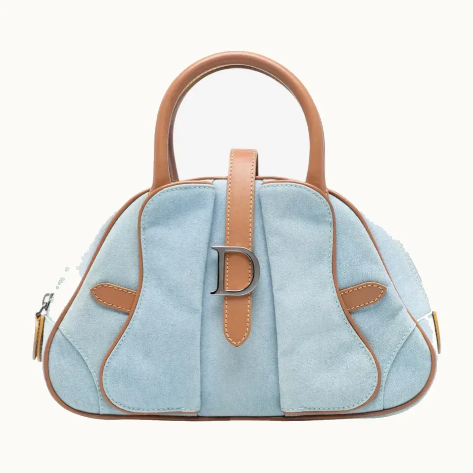 Bolsa Saddle Dior Mini Denim Double 2001