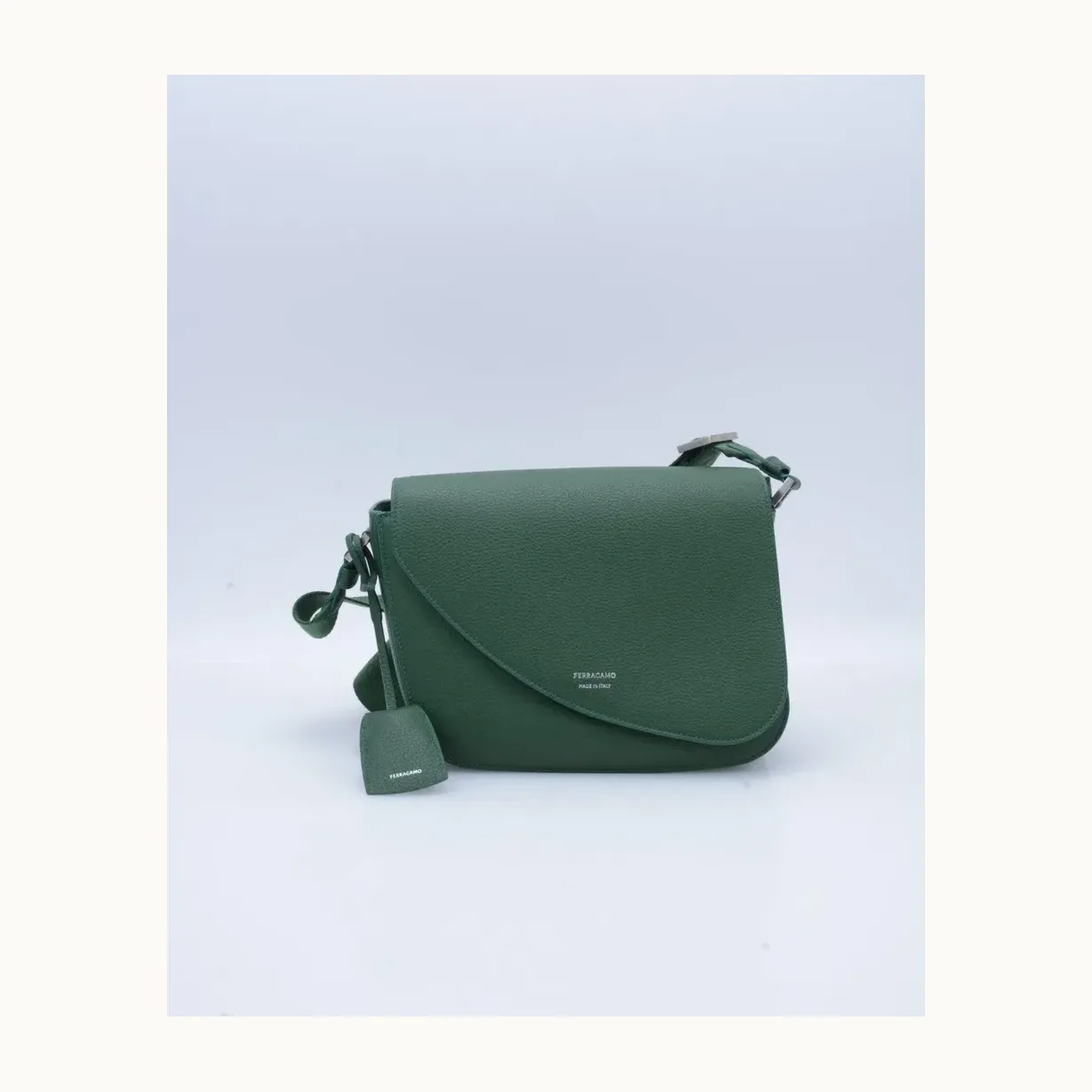 Bolsa Crossbody Salvatore Ferragamo Fiamma Medium Verde