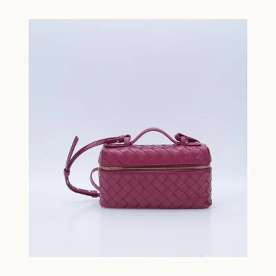 Bolsa Crossbody Bottega Veneta Bang Bang Intrecciato Rosa