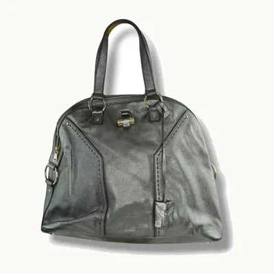 Bolsa Tote Saint Laurent Rive Gauche Plateada