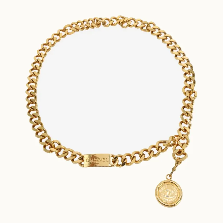 Cinturón Chanel Vintage CC, Excelente, KV-3454